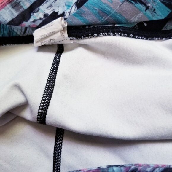 Fabletics leggings brush stroke colorful teal pink - Picture 3 of 7